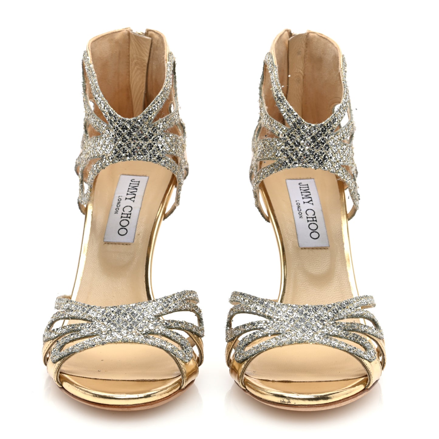 Coarse Glitter Fab Pumps 38 Gold Champange