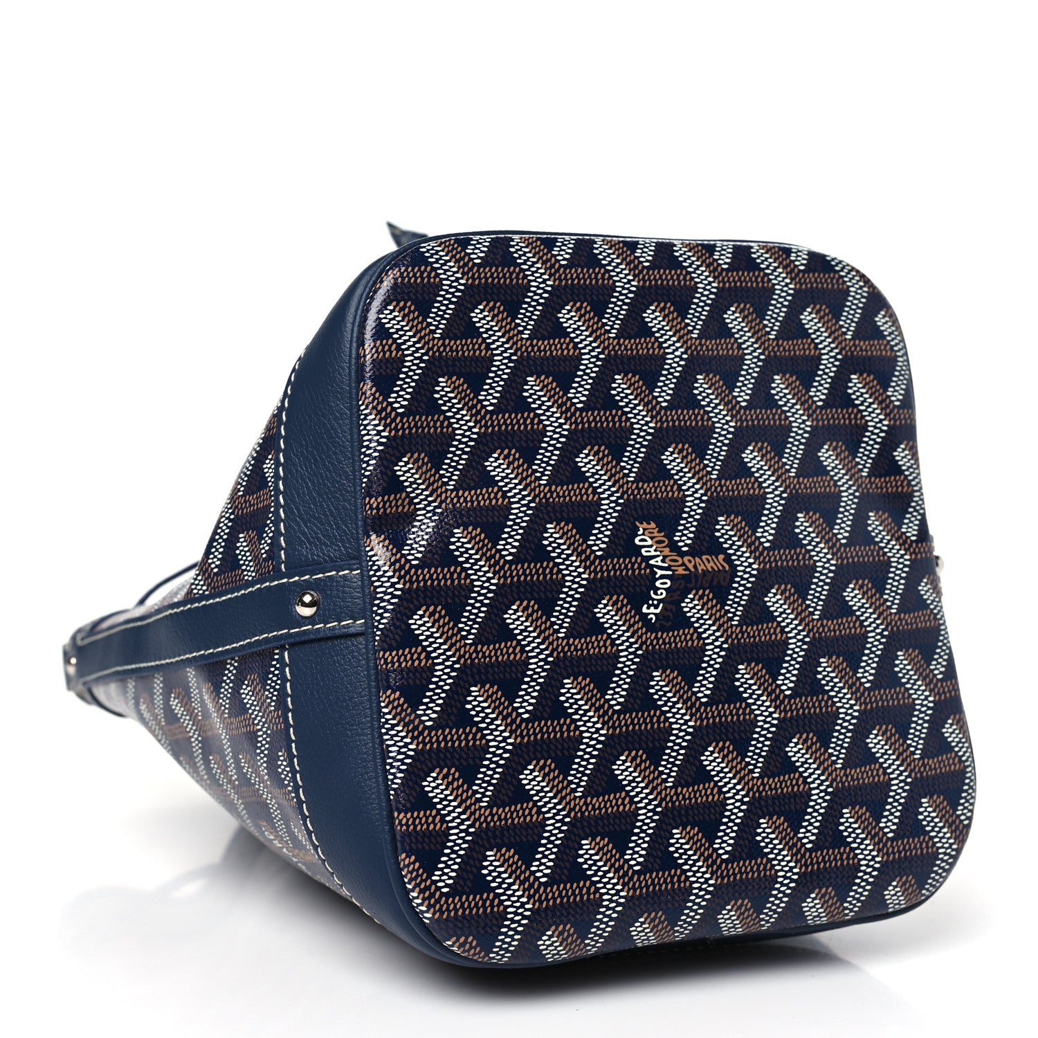 Goyard Goyardine Petit Flot Bucket Bag PM Navy 4 of 9