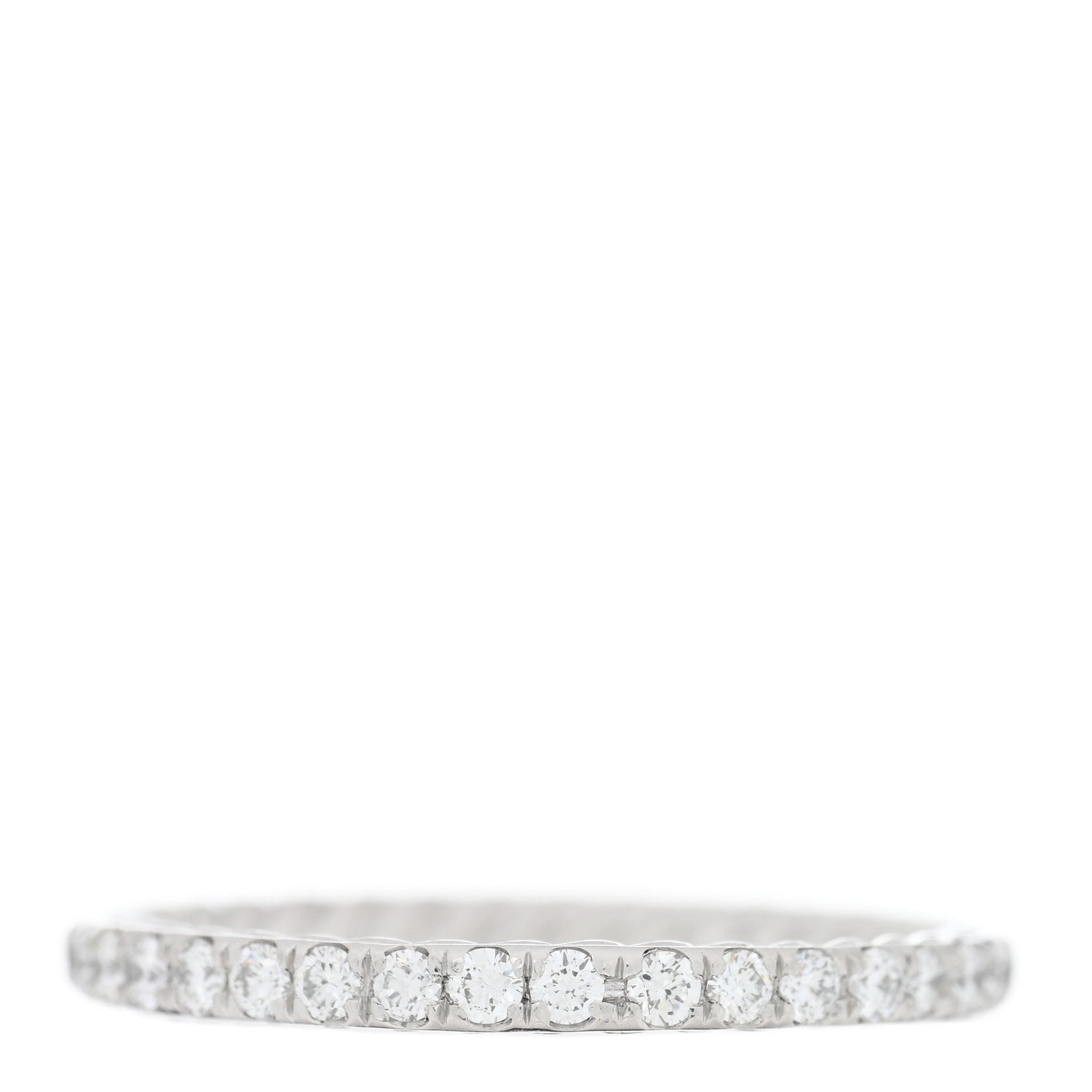 David Yurman Platinum Diamond 2.2mm Eden Eternity Wedding Band Ring 49 5 4 of 5