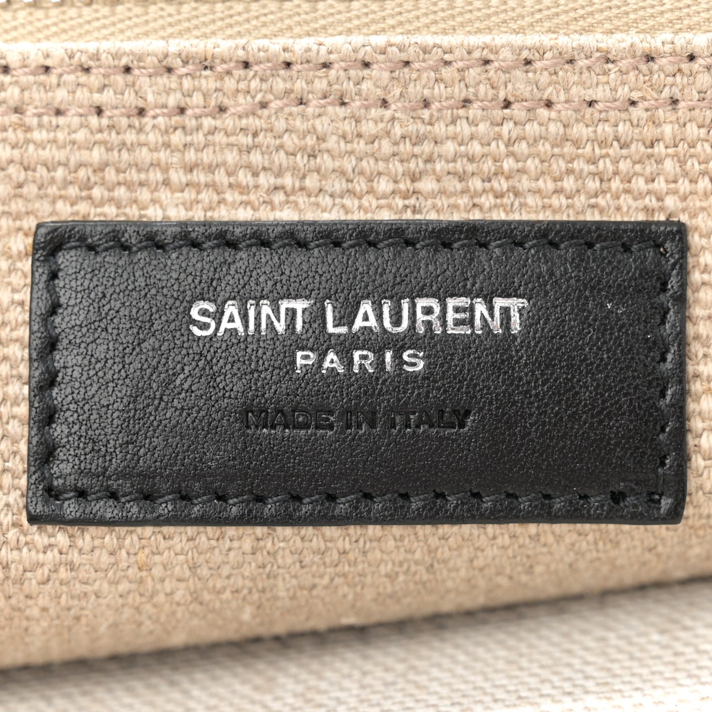 Linen Calfskin Rive Gauche Tote Optic White