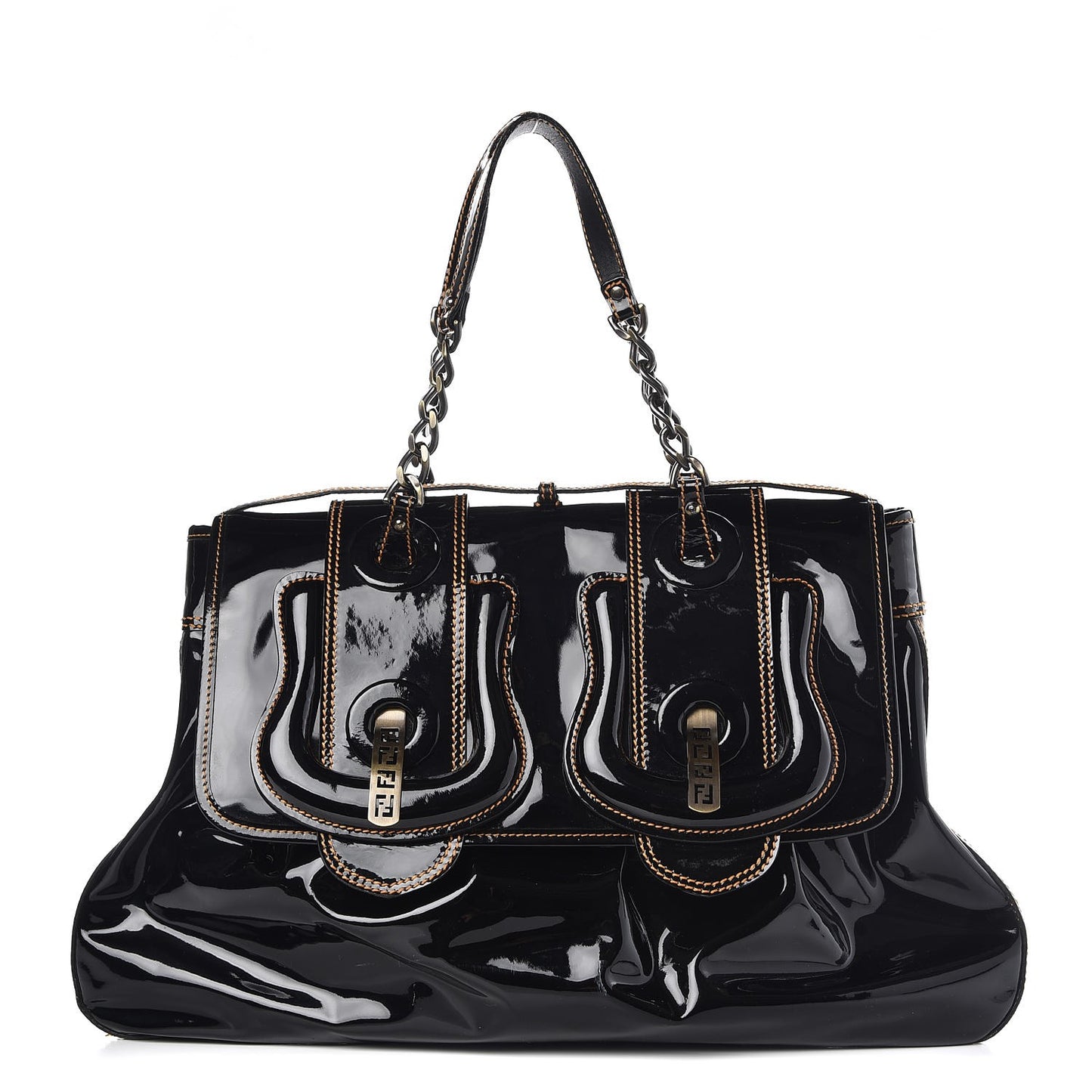 Patent Large B Bag Black
