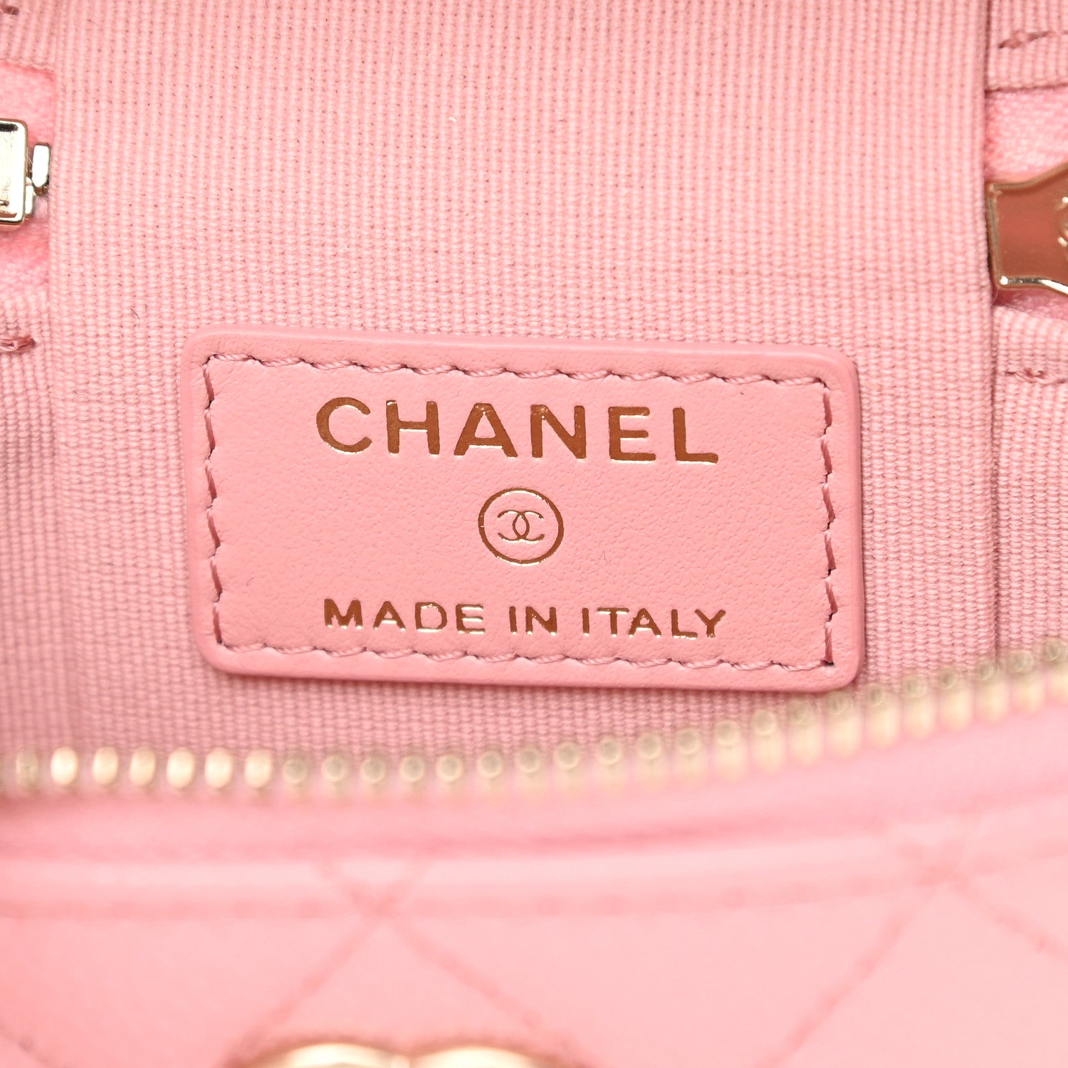 Chanel Caviar Quilted Small Handle With Care Vanity Case With Chain Pink 5 of 9