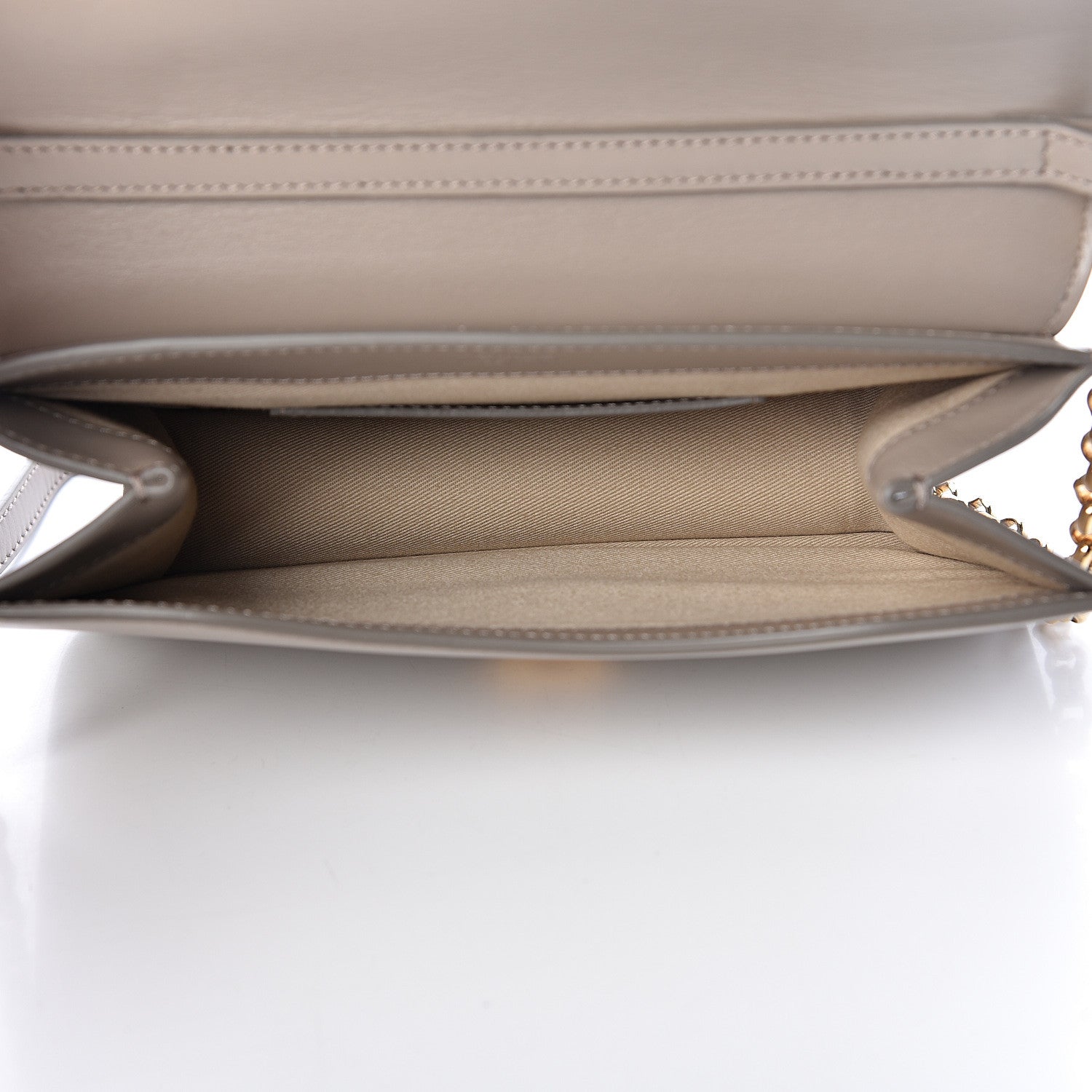 Chloe Calfskin Suede C Clutch With Chain Motty Grey 5 of 11