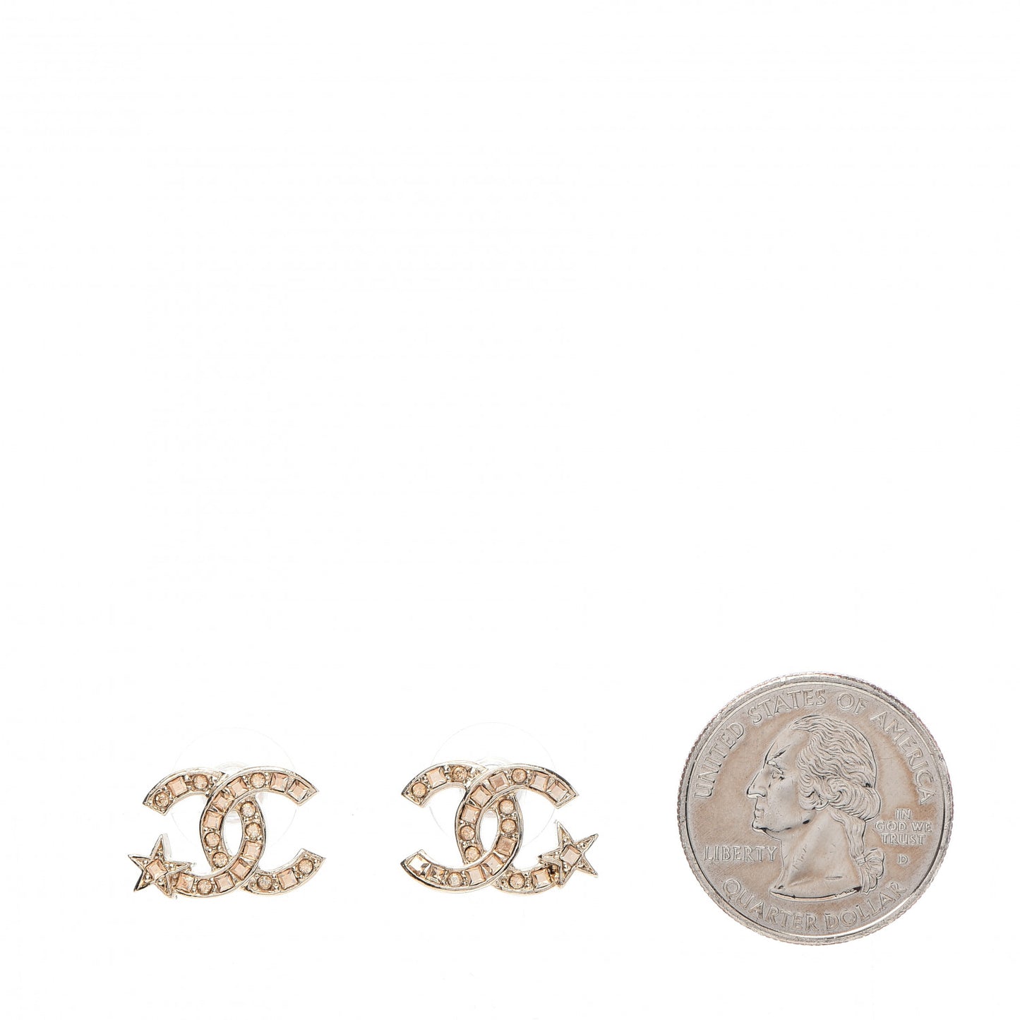 Crystal CC Starfall Earrings Gold