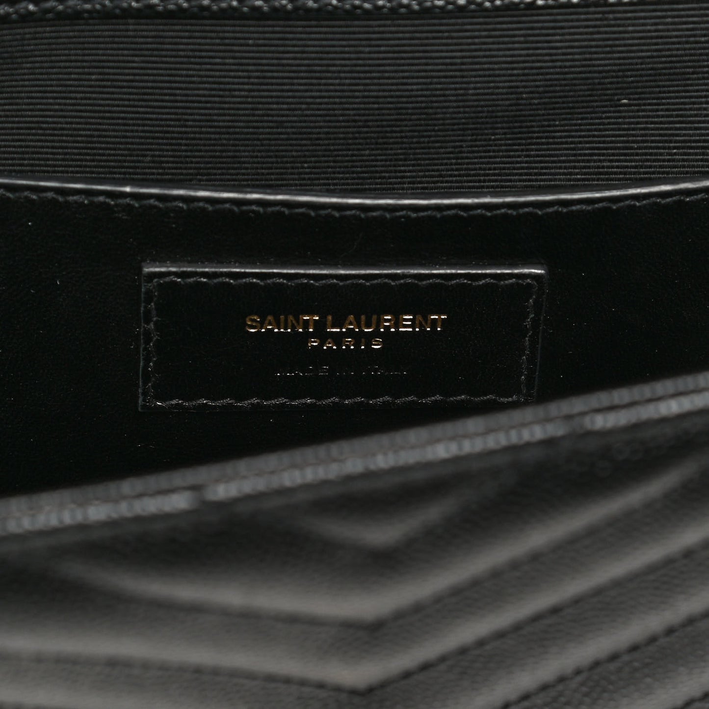 Grain De Poudre Matelasse Chevron Medium Monogram Satchel Black