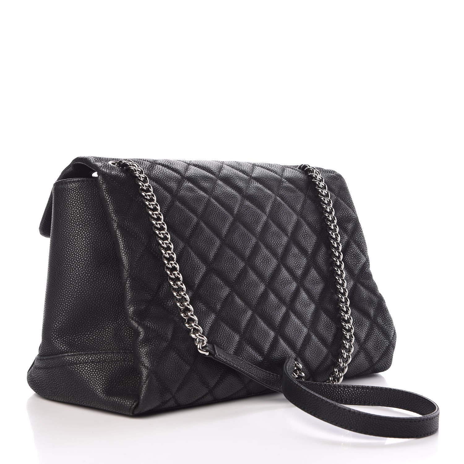 Chanel Iridescent Caviar Medium Lady Pearly Flap Black 3 of 11