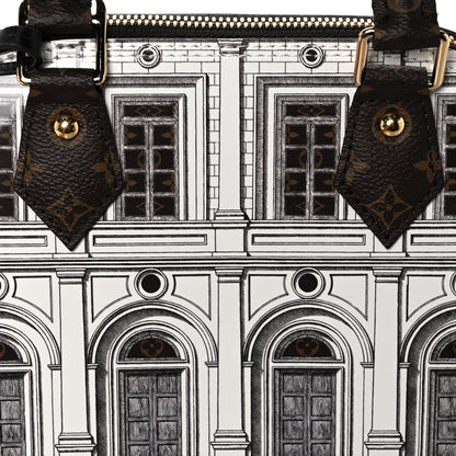 Louis Vuitton X FORNASETTI Calfskin Architettura Alma BB Black White 7 of 10