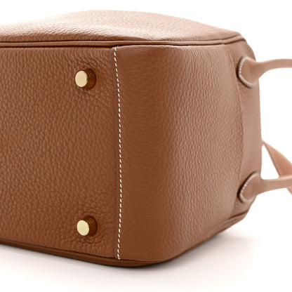 Hermes Taurillon Clemence Lindy 26 Gold 10 of 10