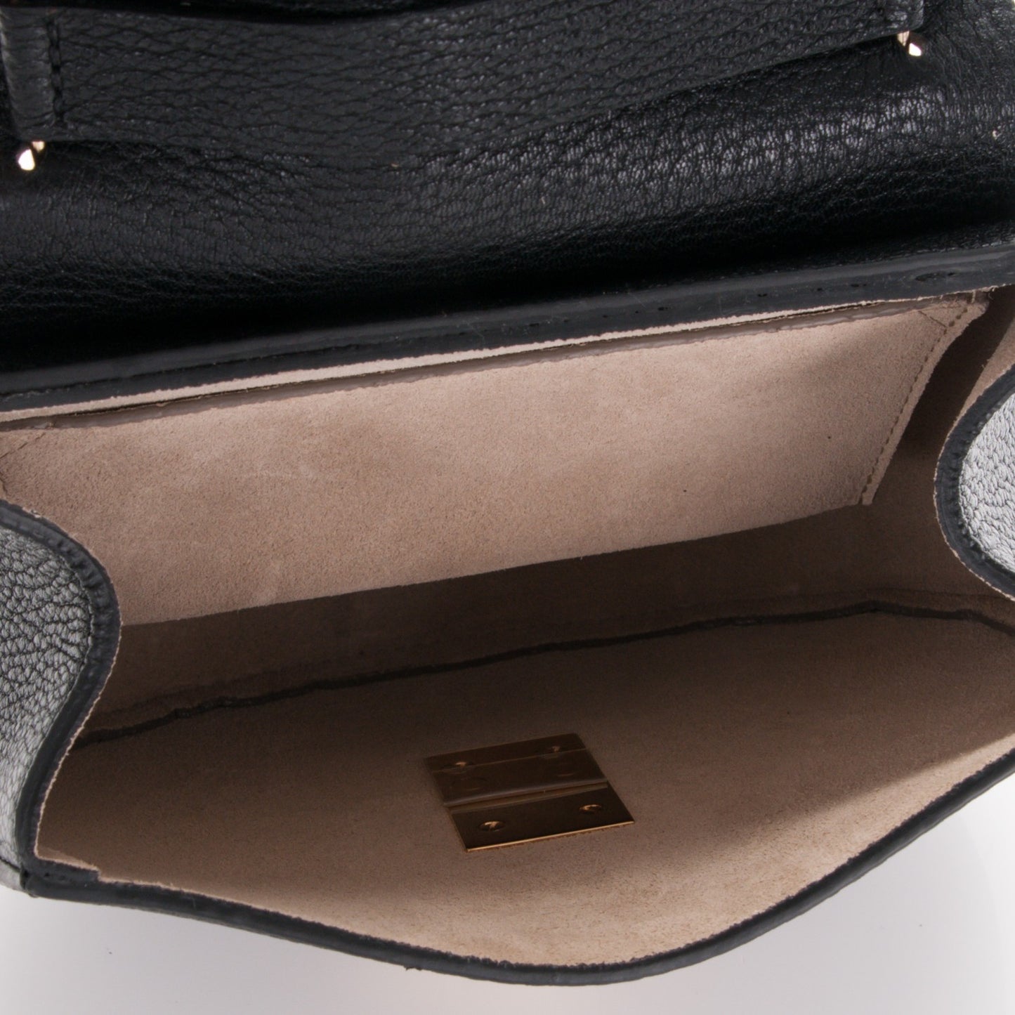 Grained Lambskin Mini Drew Shoulder Bag Black