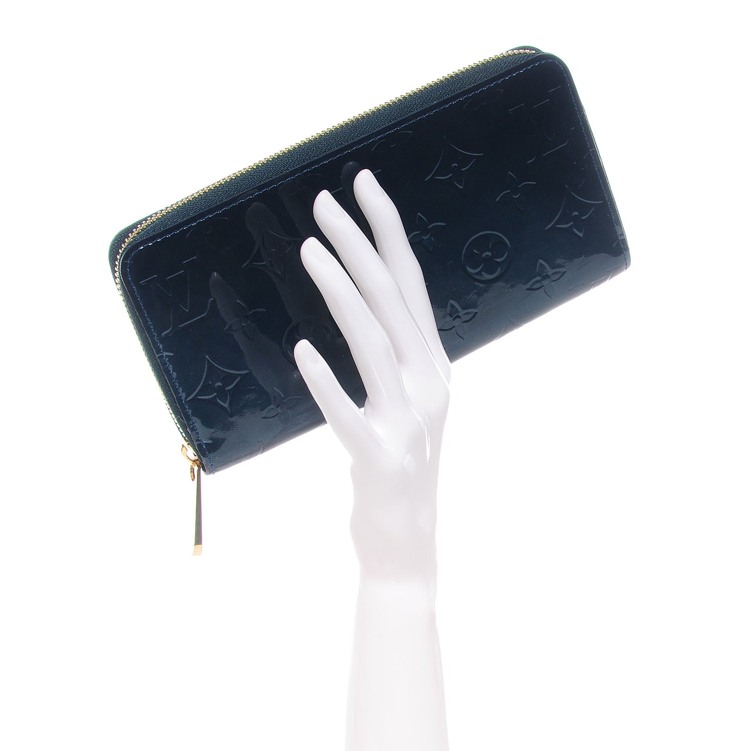 Louis Vuitton Vernis Zippy Wallet Blue Nuit 2 of 8