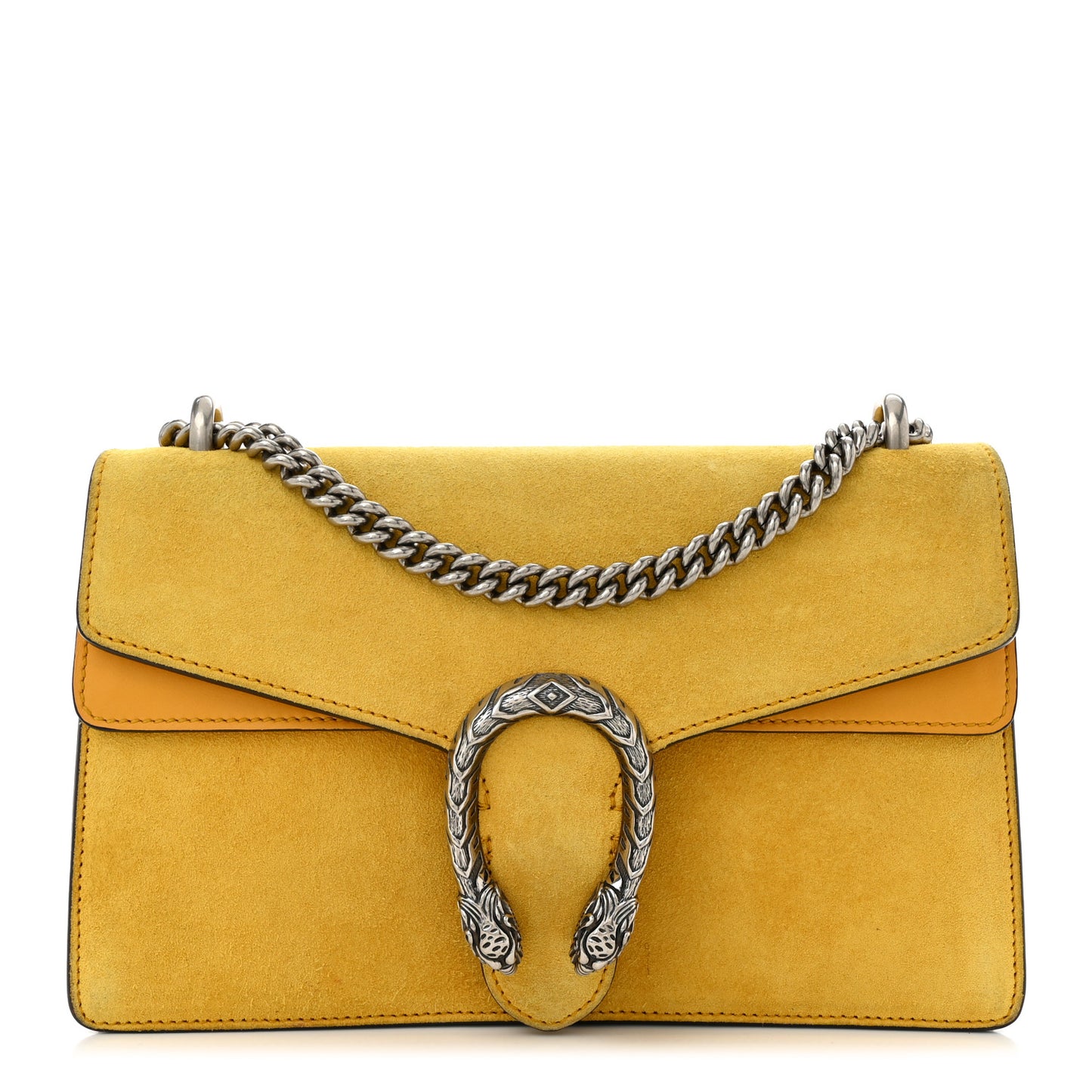 Suede Small Dionysus Shoulder Bag Yellow