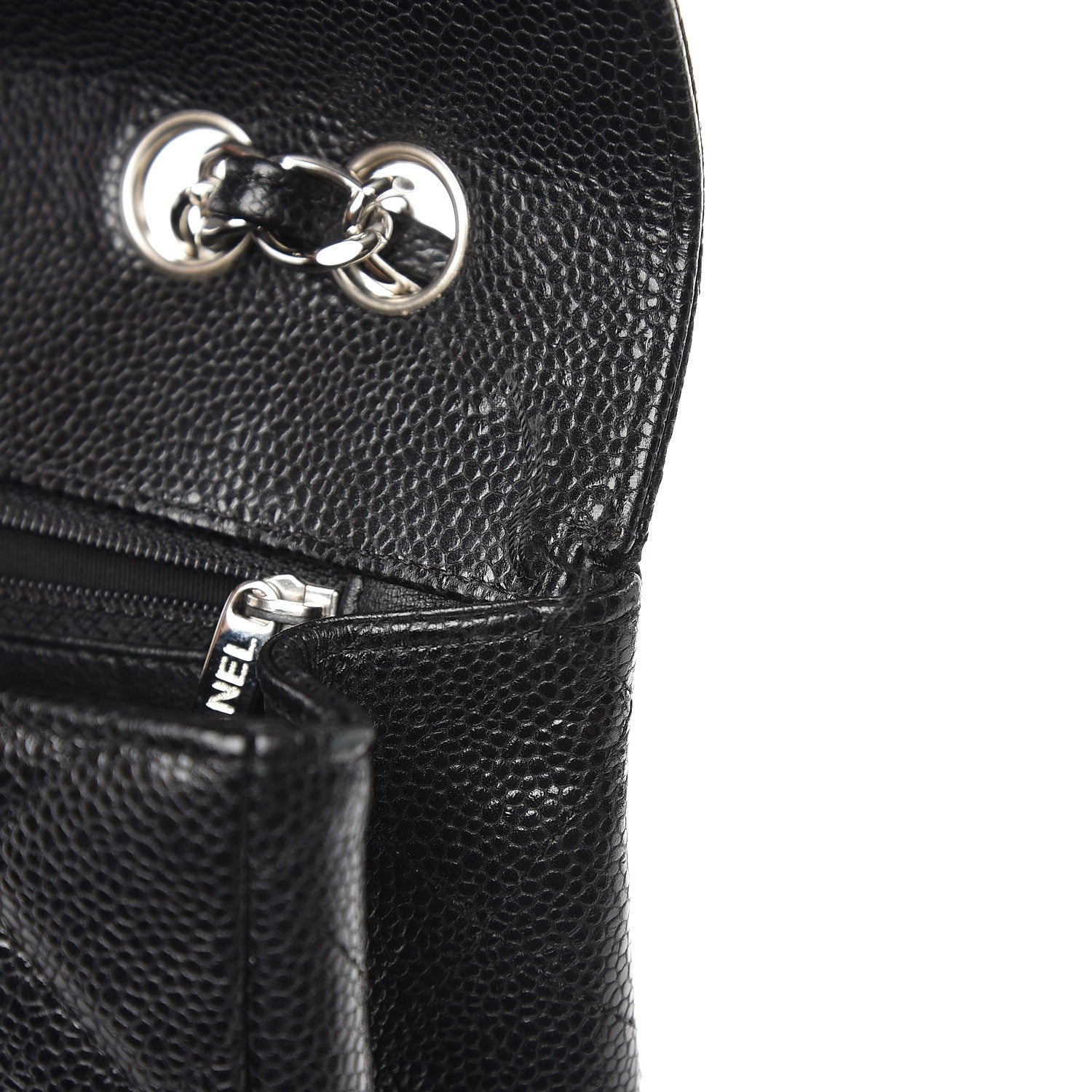 Chanel Caviar Quilted Jumbo Single Flap Black 10 of 11