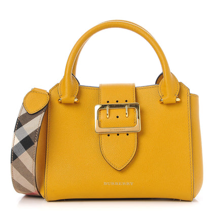 Burberry Soft Grain Calfskin Small Buckle Tote Bright Straw 1 of 10