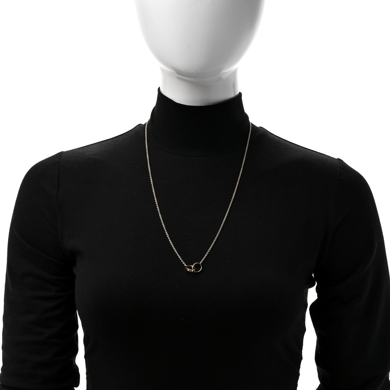 Cartier 18K Yellow Gold Interlocking LOVE Necklace 2 of 5