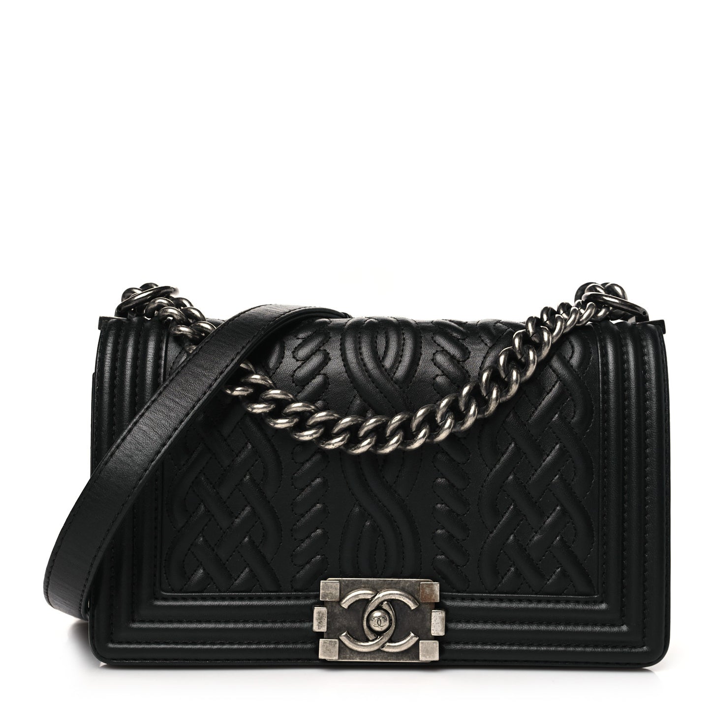 Lambskin Medium Celtic Boy Flap Black
