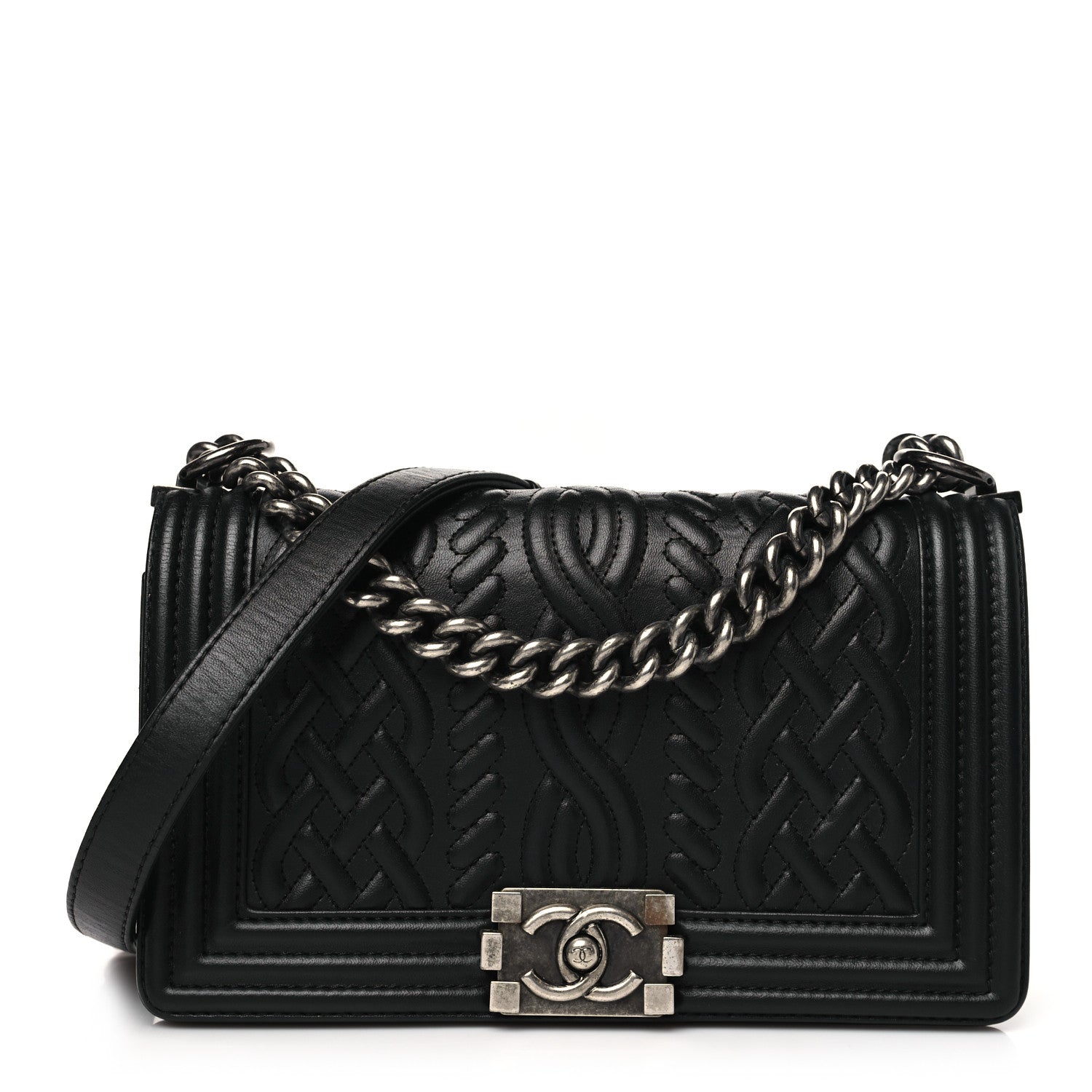 Chanel Lambskin Medium Celtic Boy Flap Black 1 of 11