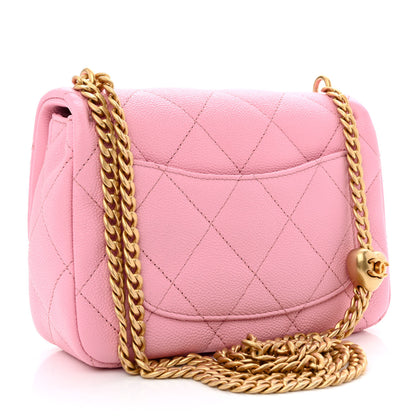 Chanel Caviar Quilted Mini Sweetheart Flap Lilac 3 of 11