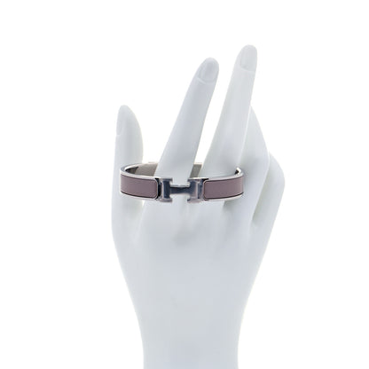Hermes Enamel Narrow Clic Clac H Bracelet PM Marron Glace 2 of 8