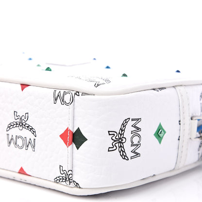 MCM Skyoptic Visetos Spectrum Diamond Camera Bag White 10 of 11