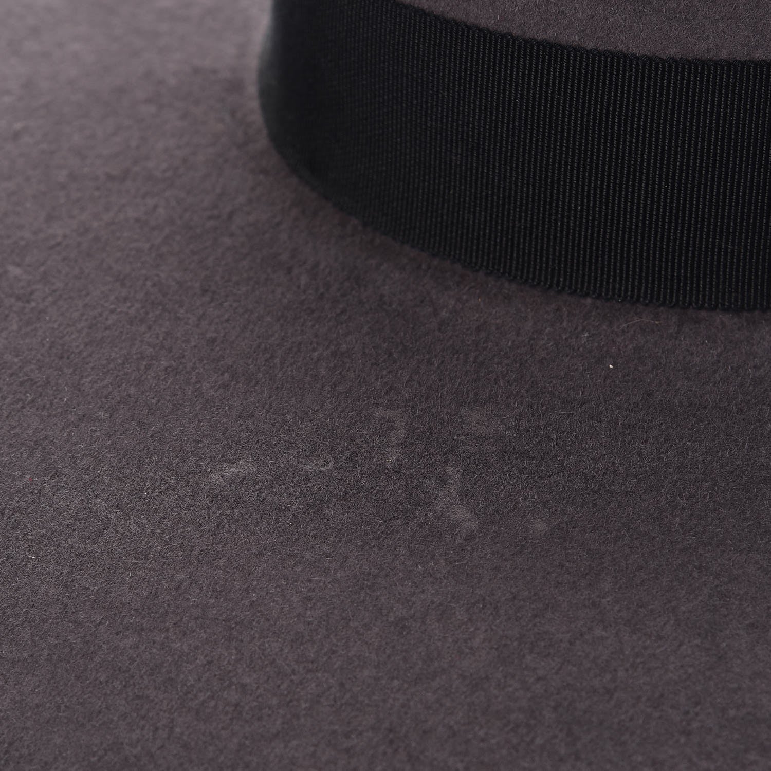 Saint Laurent Rabbit Fur Felt Wide Brim Hat 56 Gray 8 of 10