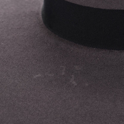 Saint Laurent Rabbit Fur Felt Wide Brim Hat 56 Gray 8 of 10
