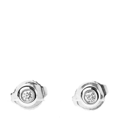 Tiffany Sterling Silver Diamond .06ctw Elsa Peretti Diamonds By The Yard Earrings 1 of 4