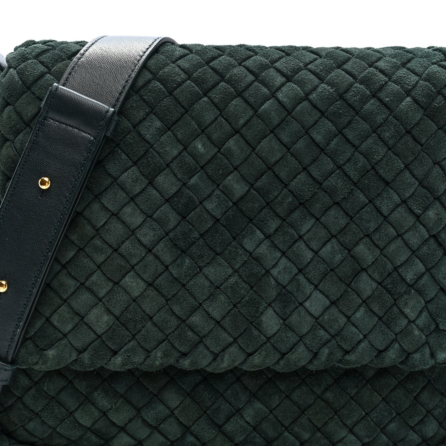 Bottega Veneta Suede Intrecciato Small Cobble Messenger Bag Emerald Green 7 of 10