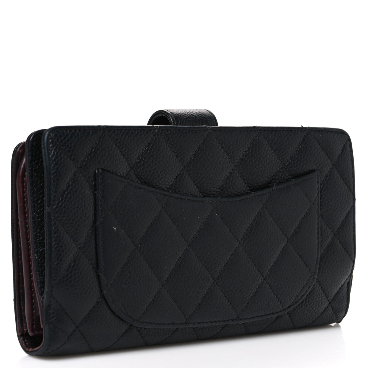 Chanel Caviar Quilted CC French Long Wallet Black 3 of 9