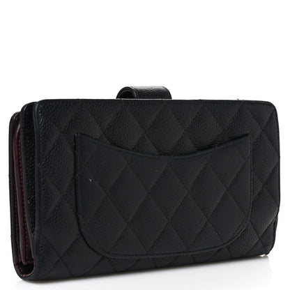 Chanel Caviar Quilted CC French Long Wallet Black 3 of 9