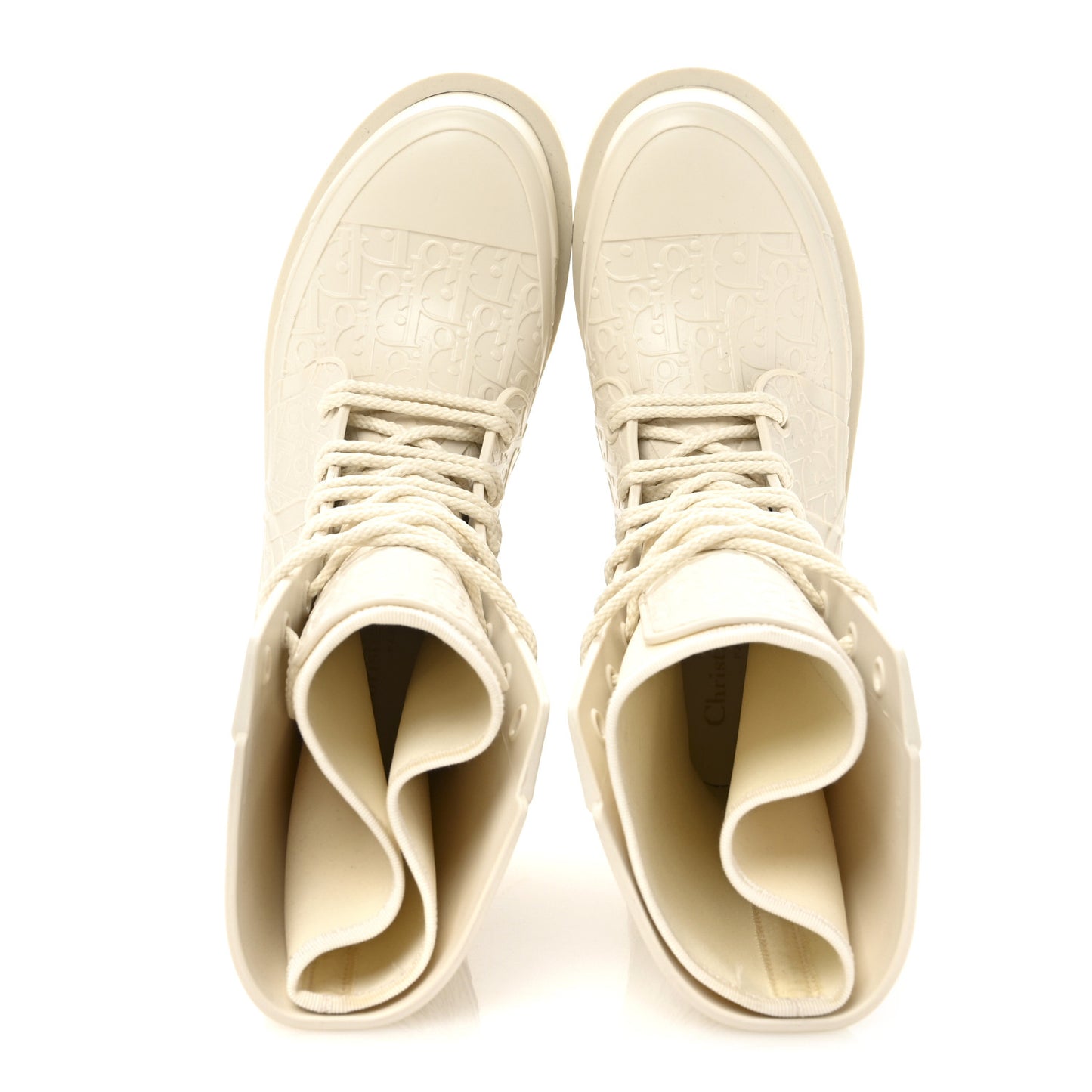 Oblique Rubber Diorcamp Boots 38 Off White