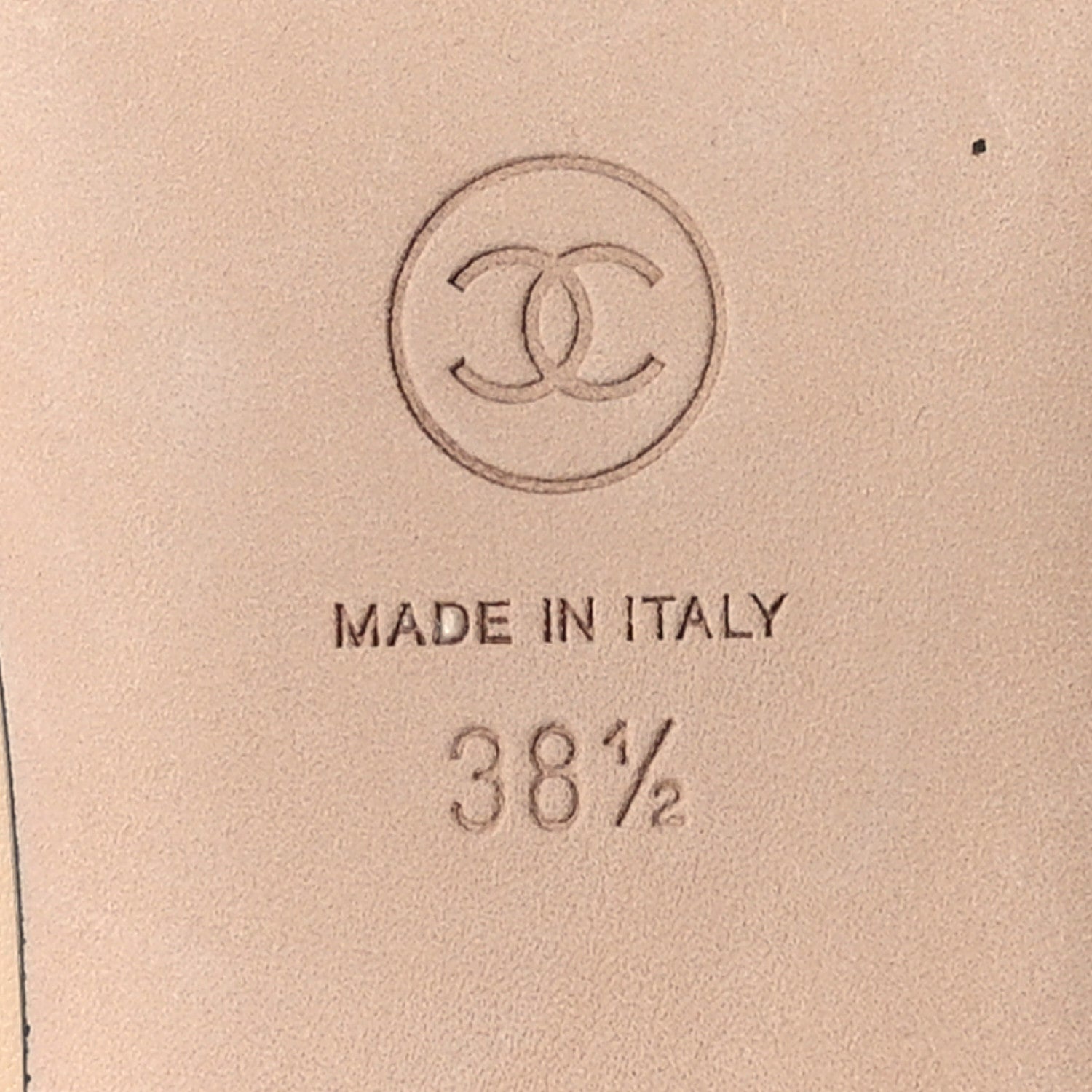 Chanel Lambskin Cap Toe CC Ballerina Flats 38.5 Beige Black 7 of 9