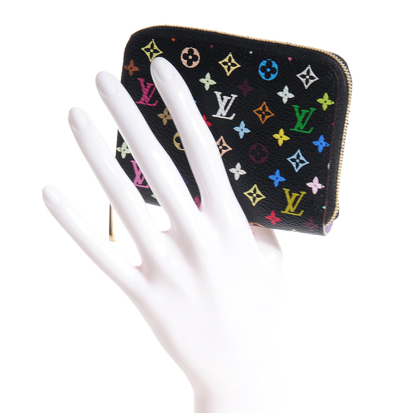 Monogram Multicolor Zippy Coin Purse Black Violet