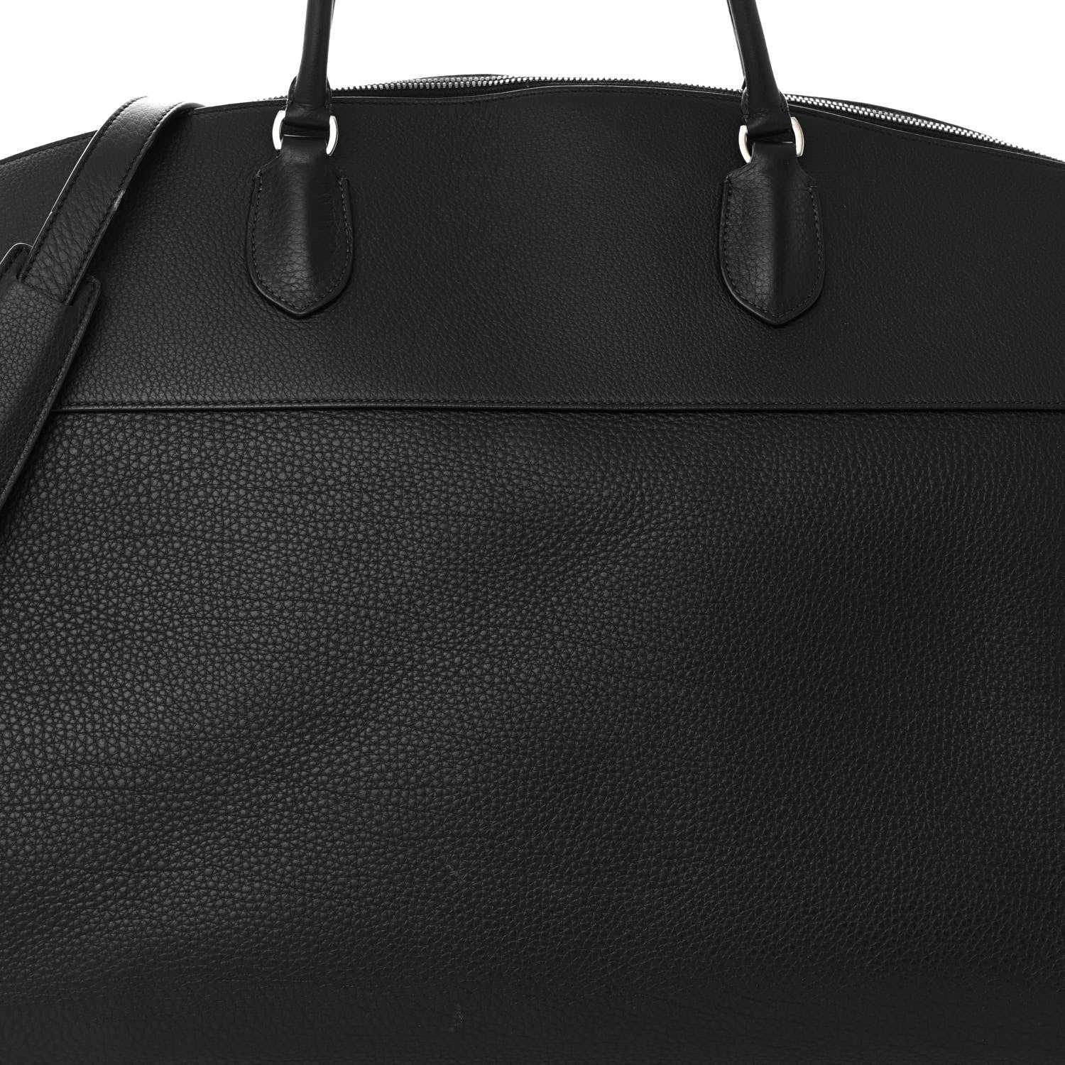 The Row Grained Calfskin George XL Duffle Bag Black 7 of 10