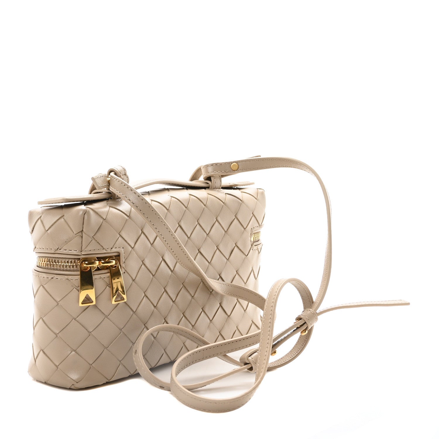 Bottega Veneta Calfskin Intrecciato Bang Bang Vanity Case Ecru 3 of 9