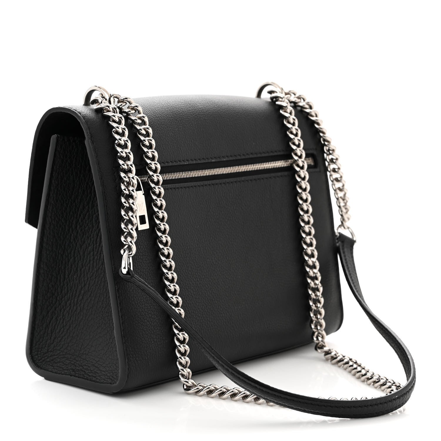 Louis Vuitton Soft Calfskin My Lockme Chain Bag BB Black 3 of 9