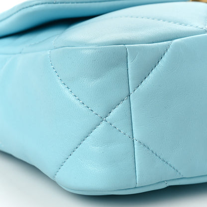 Chanel Lambskin Quilted Medium Chanel 19 Flap Light Blue 8 of 9