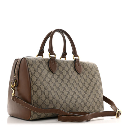 Gucci GG Supreme Monogram Medium Boston Beige Cuir 3 of 14