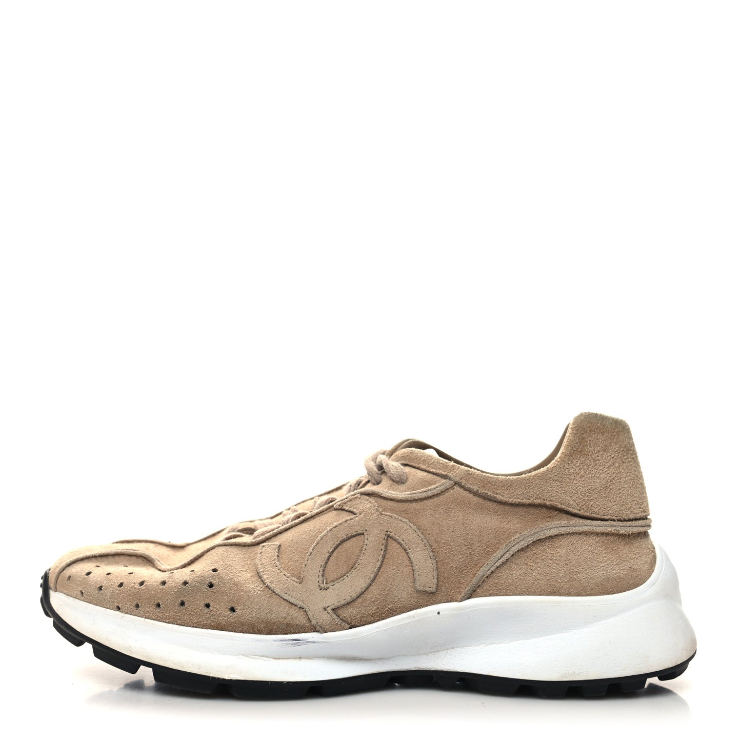Suede Goatskin CC Sneakers 37.5 Dark Beige