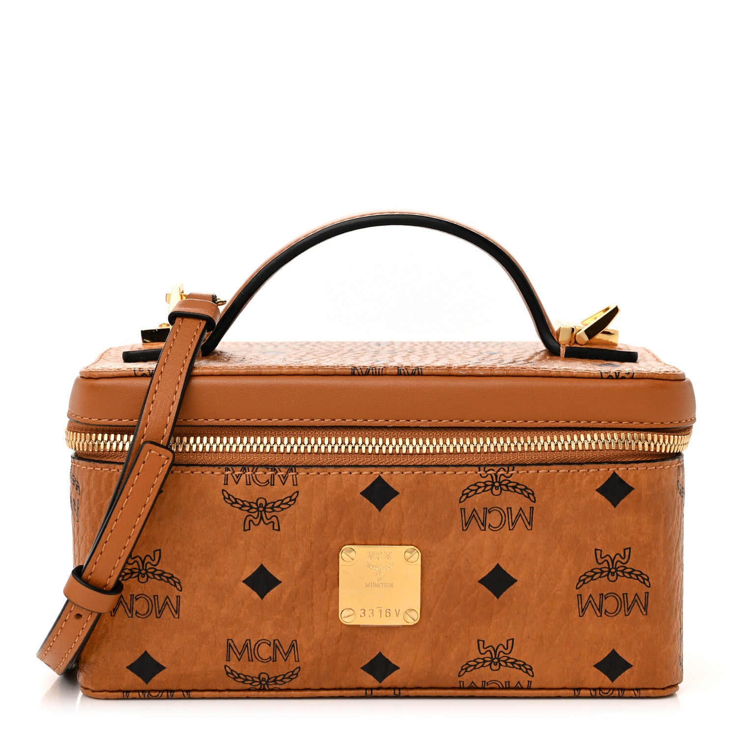 MCM Visetos Rockstar Vanity Case Cognac 1 of 9
