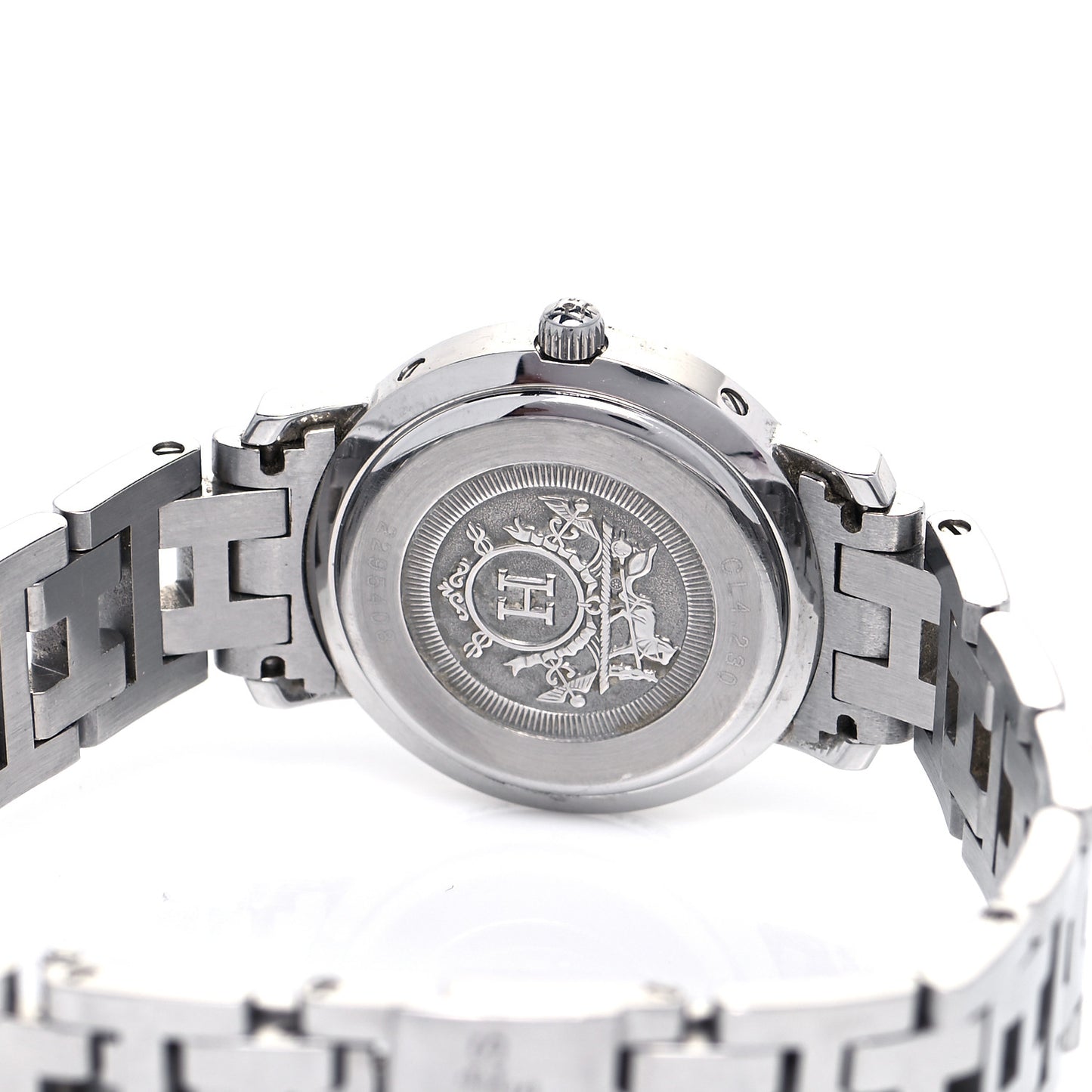 Stainless Steel Diamond Mother of Pearl 24mm Clipper Quartz Watch