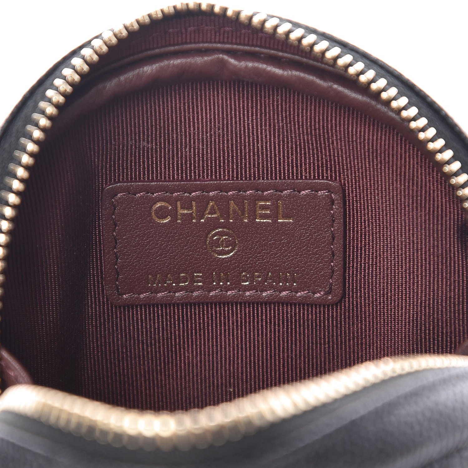 Chanel Caviar Quilted Zip Around Classic Coin Purse Black 6 of 9