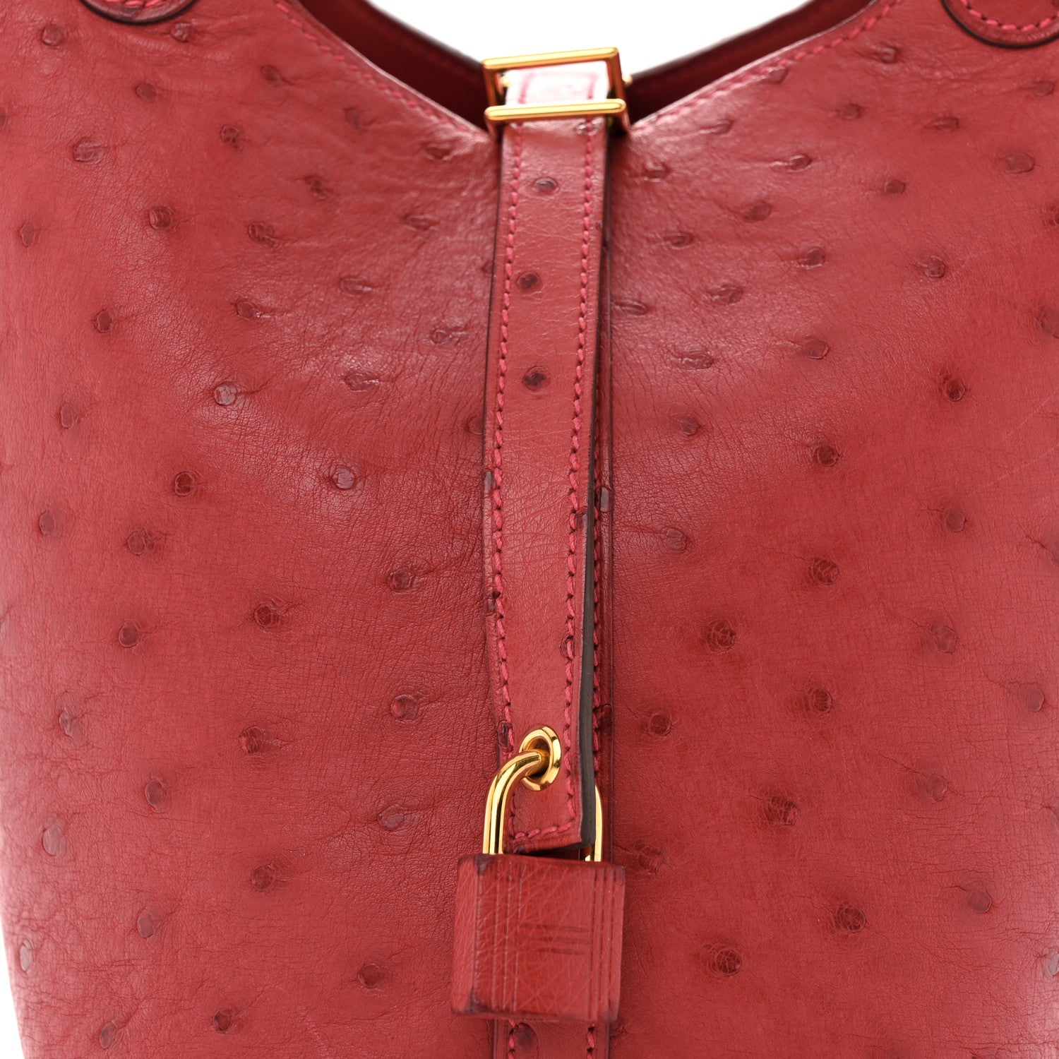 Hermes Ostrich Picotin Lock 18 Rouge Vif 8 of 12