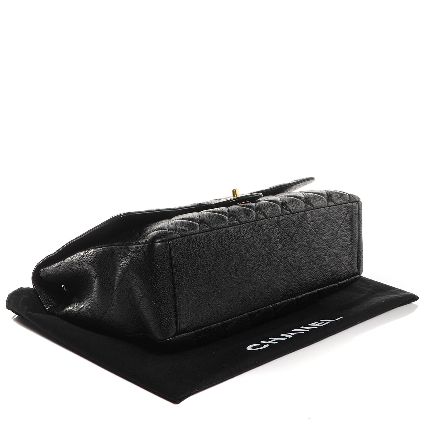Caviar Maxi Single Flap Black
