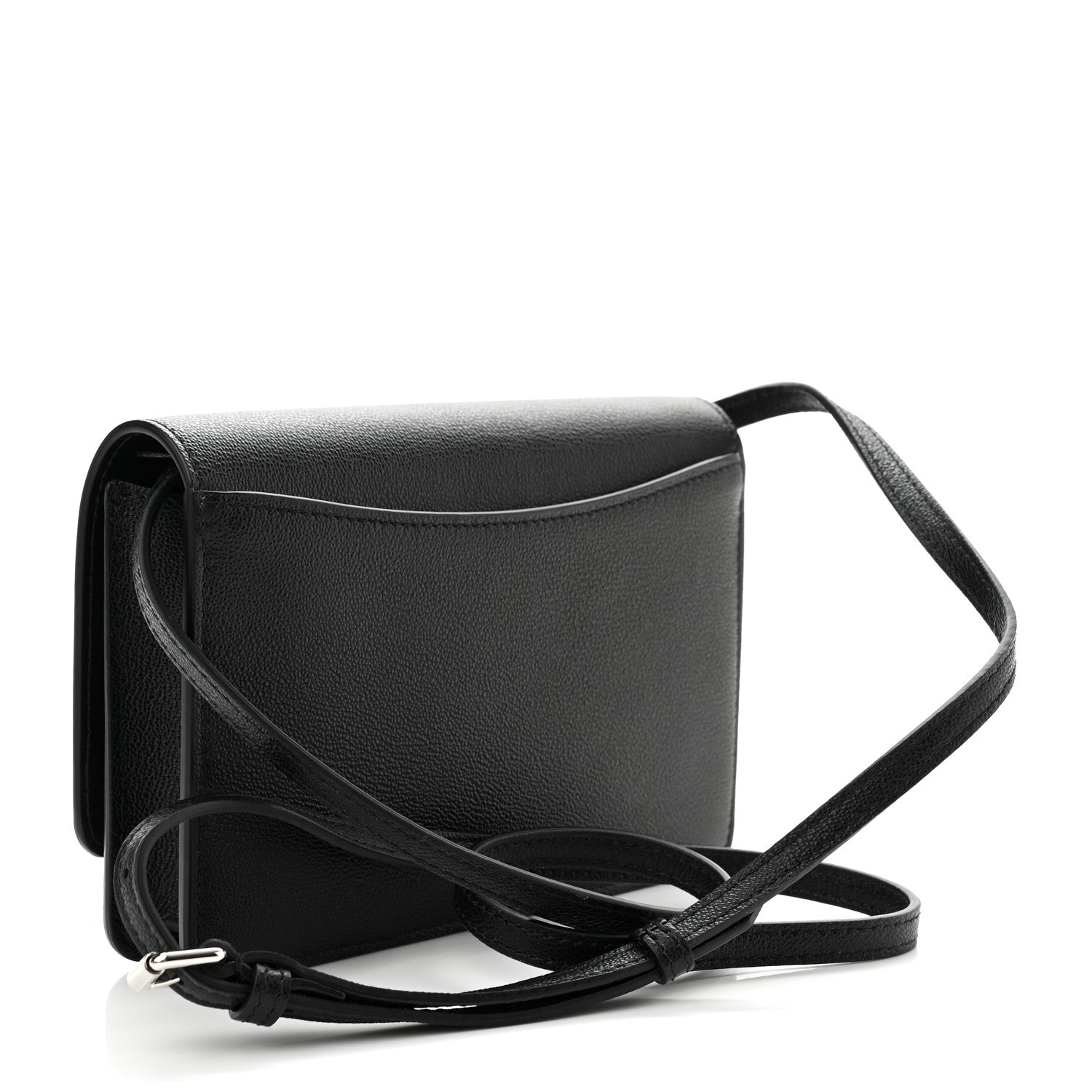 Burberry Smooth Calfskin Logo Embossed Hampshire Crossbody Black 3 of 9