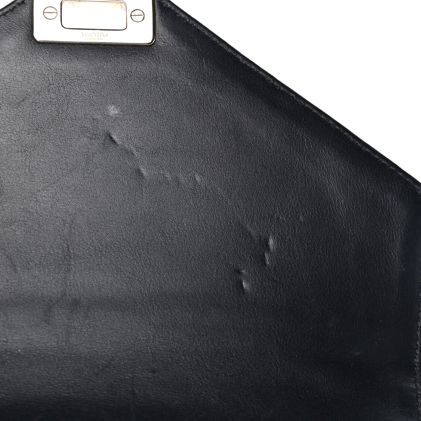 Lizard Embossed Calfskin VLTN Medium Shoulder Bag Black