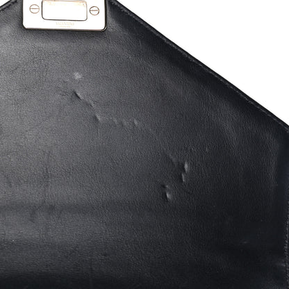 Valentino Garavani Lizard Embossed Calfskin VLTN Medium Shoulder Bag Black 5 of 5