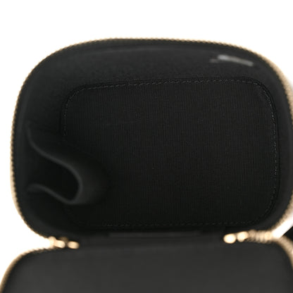Chanel Lambskin Quilted Top Handle Mini Vanity Case With Chain Black 5 of 11