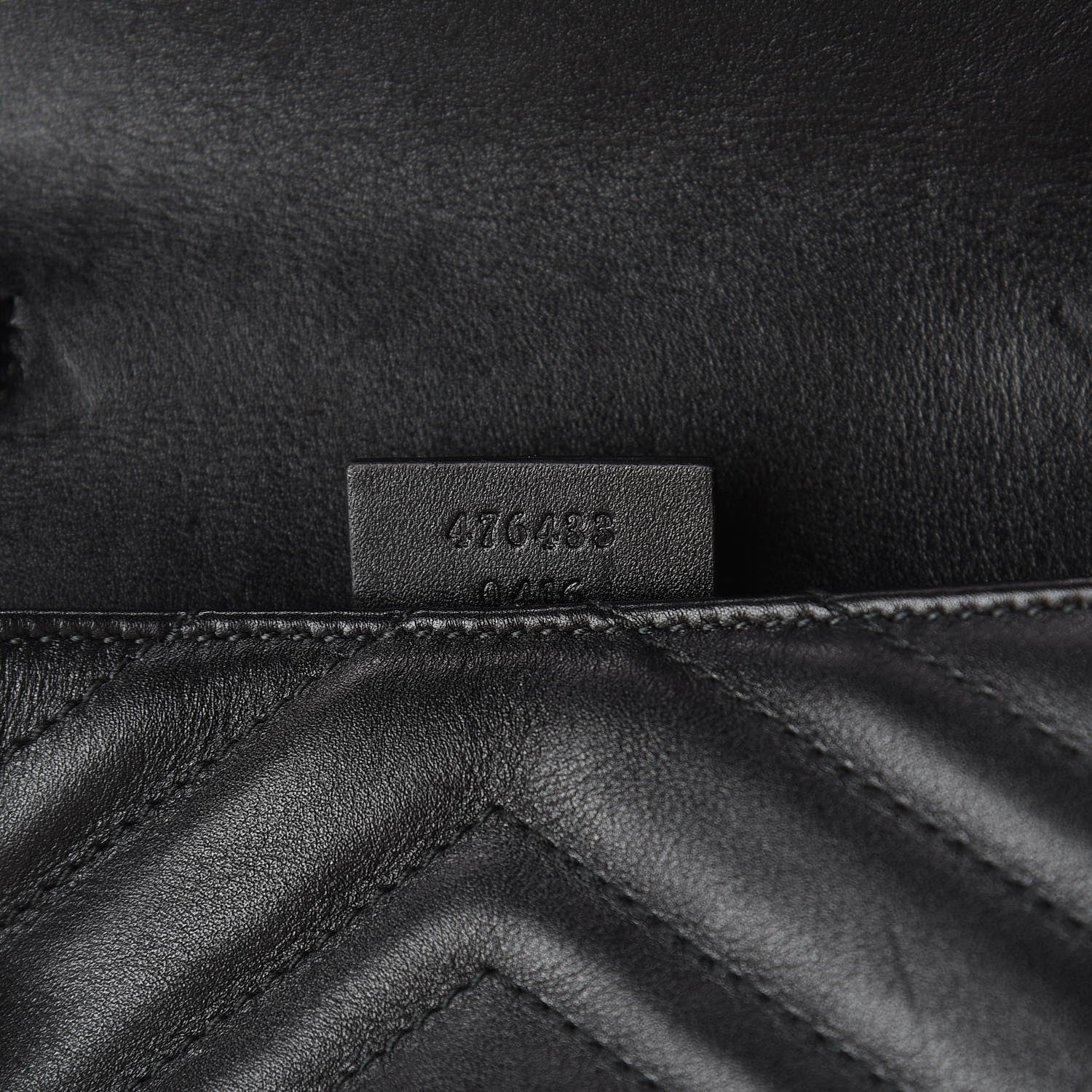 Gucci Calfskin Matelasse Super Mini GG Marmont Shoulder Bag Black 9 of 11