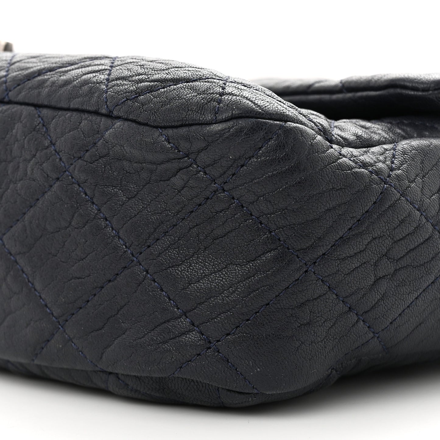 Sheepskin Quilted Jumbo Easy Flap Navy Blue
