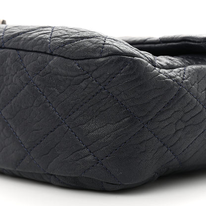 Chanel Sheepskin Quilted Jumbo Easy Flap Navy Blue 11 of 12